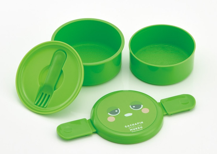 (Pre-Order) Skater Antibacterial Round Lunch Box 2 Tiers/500ml Gacha Pin