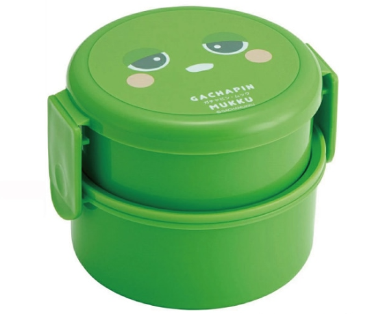 (Pre-Order) Skater Antibacterial Round Lunch Box 2 Tiers/500ml Gacha Pin