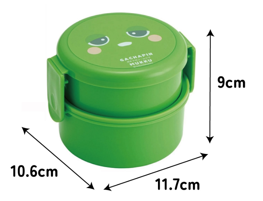 (Pre-Order) Skater Antibacterial Round Lunch Box 2 Tiers/500ml Gacha Pin
