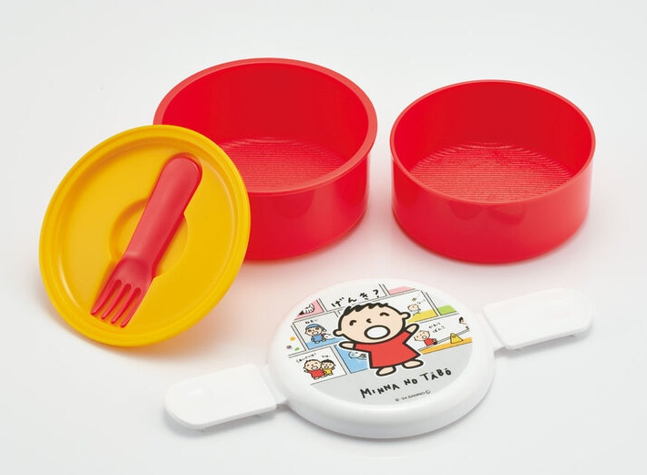 (Pre-Order) Skater Antibacterial round lunch box 2 tiers/500ml Minna no Taabo