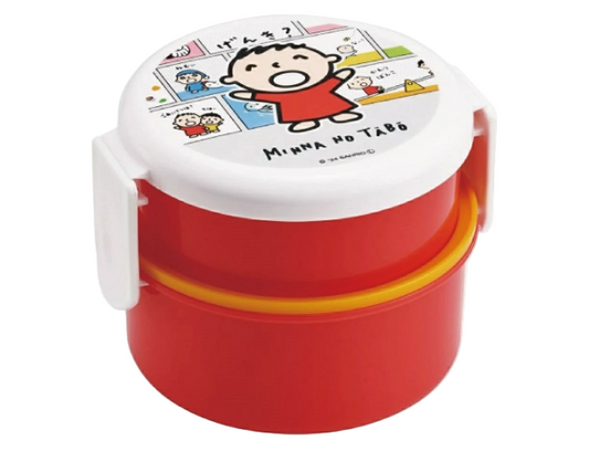 (Pre-Order) Skater Antibacterial round lunch box 2 tiers/500ml Minna no Taabo