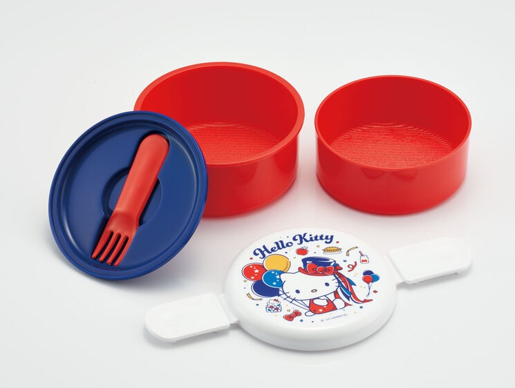 (Pre-Order) Skater Antibacterial Round Lunch Box 2 Tiers/500ml Hello Kitty Always by Your Side