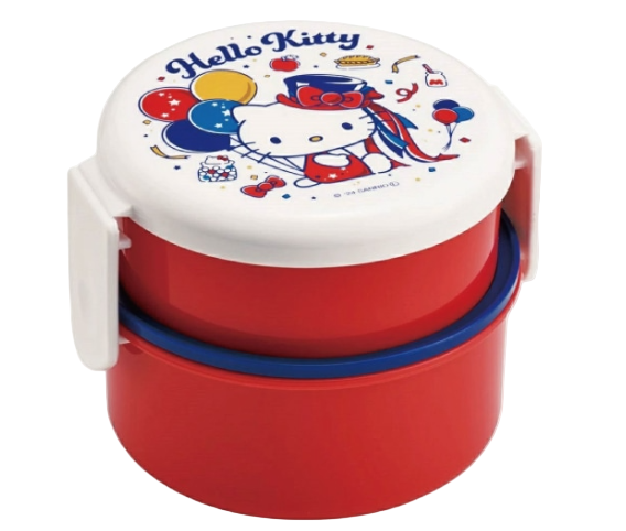 (Pre-Order) Skater Antibacterial Round Lunch Box 2 Tiers/500ml Hello Kitty Always by Your Side