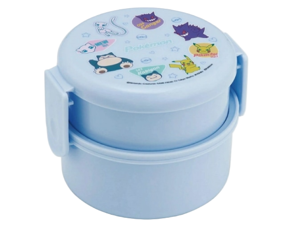 (Pre-Order) Skater Bento Box Two-Tier 500ml Range-Compatible Round Cute Character Kids  Pokemon Colorful Pikachu