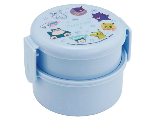 (Pre-Order) Skater Bento Box Two-Tier 500ml Range-Compatible Round Cute Character Kids  Pokemon Colorful Pikachu