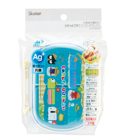 (Pre-Order) Skater Antibacterial Soft Lid Tight Lunch Box, 1 Tier/360ml, Toretans and Hapidanbui