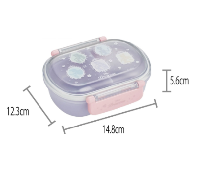 (Pre-Order) Skater Antibacterial  Lunch Box, 1 Tier/360ml, Princess Silhouette