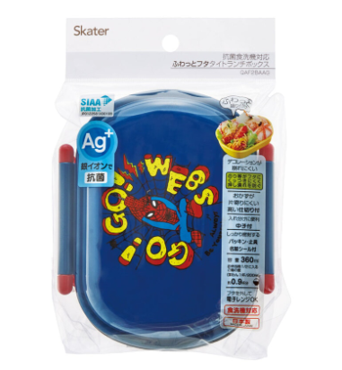 (Pre-Order) Skater Antibacterial  Lunch Box, 1 Tier/360ml, SPIDER COMIC