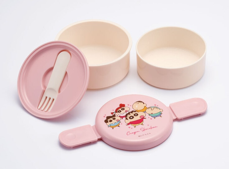 (Pre-Order) Skater Antibacterial Round Lunch Box 2 Tiers/500ml Crayon Shin-chan
