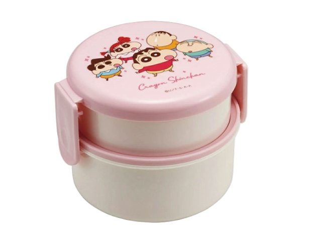 (Pre-Order) Skater Antibacterial Round Lunch Box 2 Tiers/500ml Crayon Shin-chan