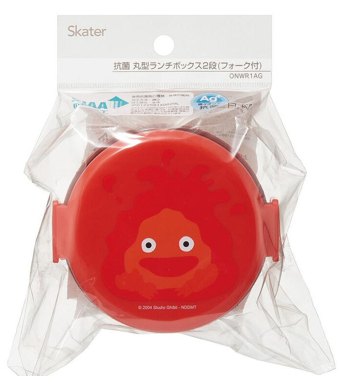 (Pre-Order) Skater Antibacterial Round Lunch Box 2 Tiers/500ml Howl's Moving Castle