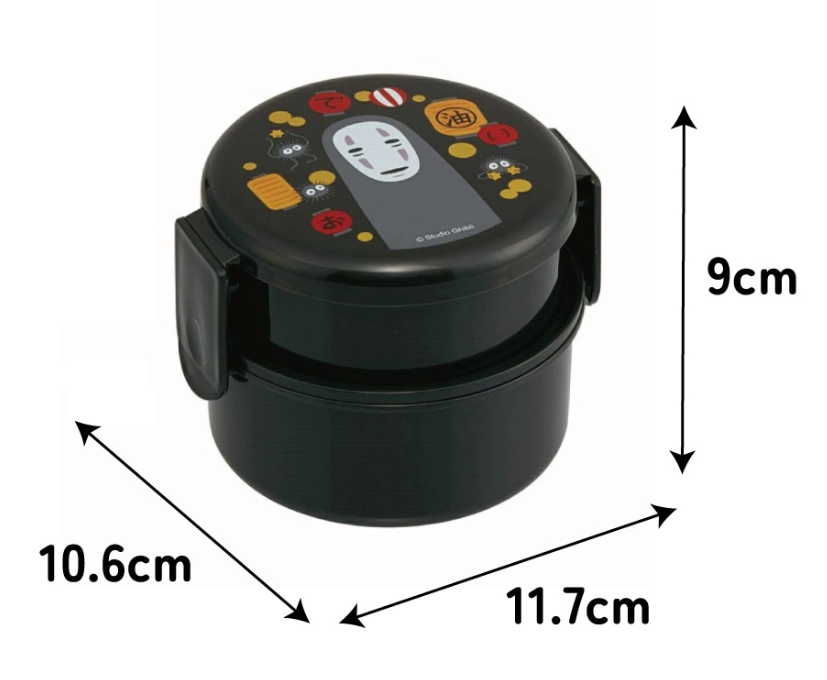 (Pre-Order) Skater Antibacterial round lunch box 2 tiers/500ml Kaonashi