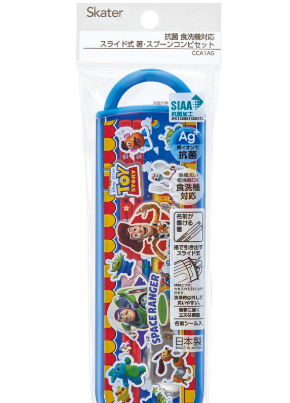 (Pre-Order) Skater Antibacterial Combi Set (Chopsticks & Spoon) Toy Story
