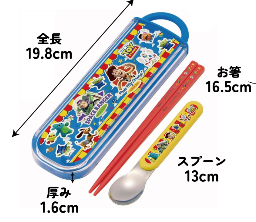 (Pre-Order) Skater Antibacterial Combi Set (Chopsticks & Spoon) Toy Story