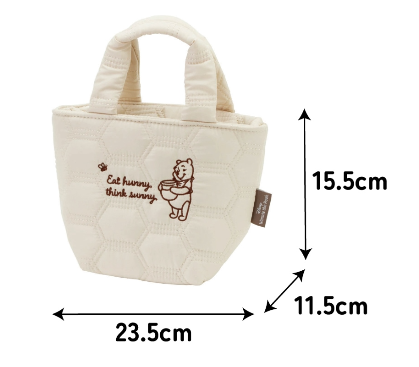 (Pre-Order) Skater Warm Insulation Cold Insulation Jar Lunch Bag Quilting Small Character Fashionable  Winnie the Pooh