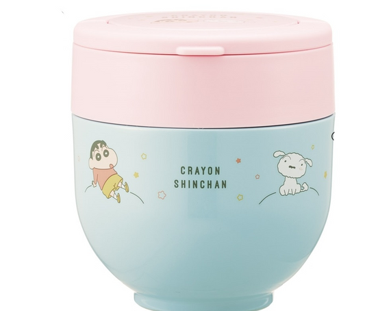 (Pre-Order) Skater with Handle Warm Cold Insulation Rice Bowl Jar 540ml Insulated Bento Box Thermal Bento CharacterCrayon Shin-chan