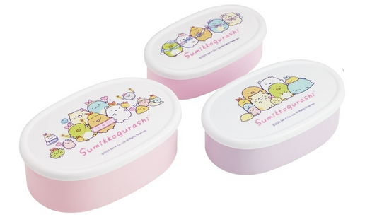 (Pre-Order) Skater Bento box seal container antibacterial storage container set of 3 Sumikko Gurashi Ebiten Ido
