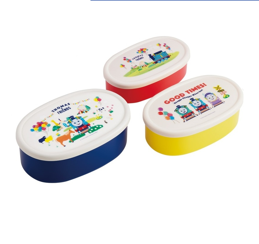 (Pre-Order) Skater Set of 3 Thomas Lunch Boxes, Antibacterial Storage Containers