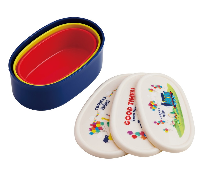 (Pre-Order) Skater Set of 3 Thomas Lunch Boxes, Antibacterial Storage Containers