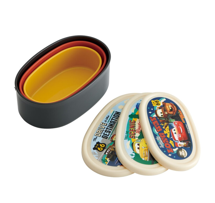 (Pre-Order) Skater Set of 3 Antibacterial Storage Containers, Cars24