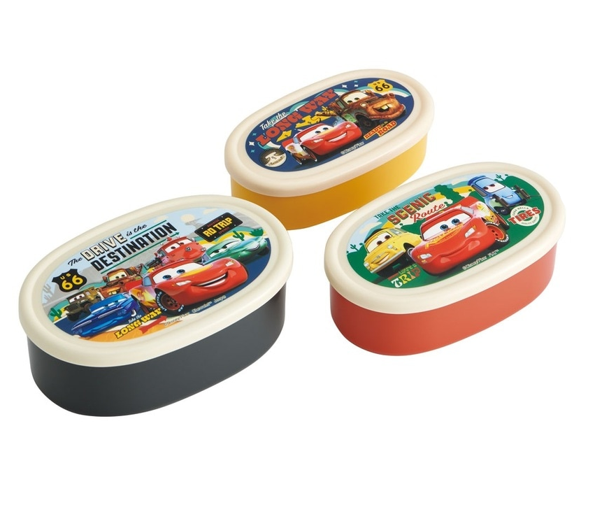 (Pre-Order) Skater Set of 3 Antibacterial Storage Containers, Cars24