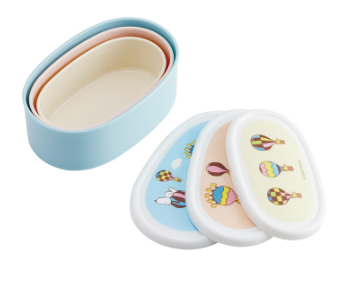 (Pre-Order) Skater Set of 3 Snoopy and Woodstock (Travel) Lunch Boxes, Antibacterial