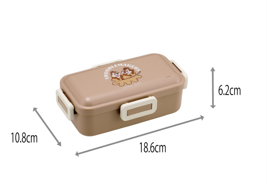 (Pre-Order) Skater Side dishes don't collapse easily Fluffy bento box 1 tier/530ml Chip & Dale Autumn