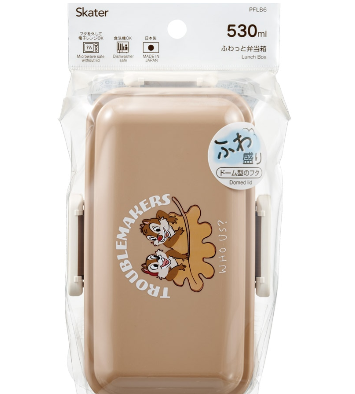 (Pre-Order) Skater Side dishes don't collapse easily Fluffy bento box 1 tier/530ml Chip & Dale Autumn