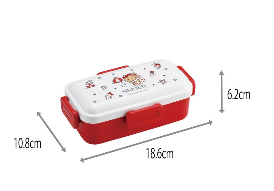 (Pre-Order) Skater Side dishes are not easy to crush Fluffy Bento Box 1 tier/530ml Hello Kitty