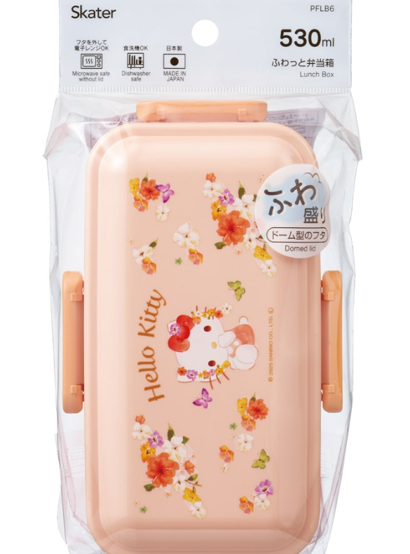 (Pre-Order) Side dishes don't collapse easily Fluffy Bento Box 1 tier/530ml Hello Kitty