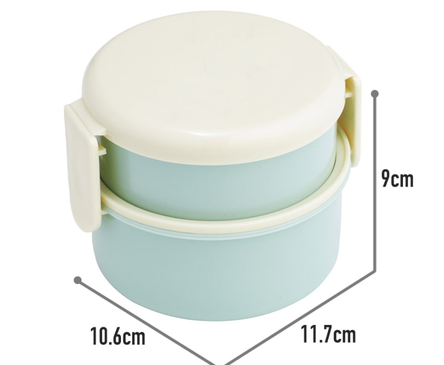 (Pre-Order) Skater Round Lunch Box 2 Tiers/500ml Curious George Alpha