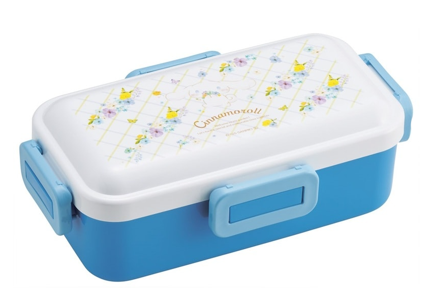 (Pre-Order) Skater Side dishes are not easy to crush Fluffy Bento Box 1 tier/530ml Cinnamoroll Pastel Watercolor Floral Pattern