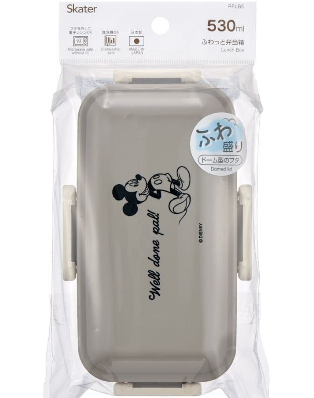 (Pre-Order) Skater Side dishes are not easy to crush Fluffy Bento Box 1 tier/530ml Mickey