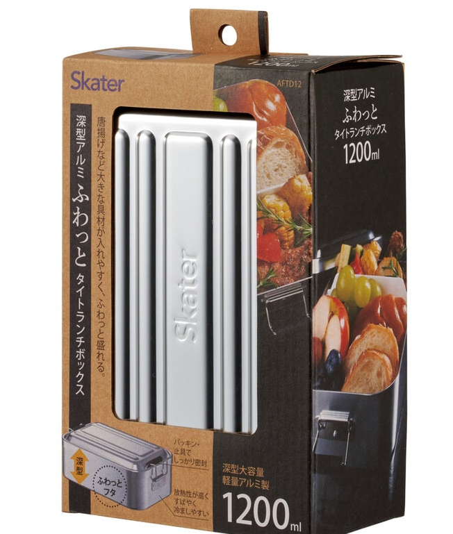 (Pre-Order) Skater Aluminum Lunch Box Deep Capacity 1200ml 1 Stage