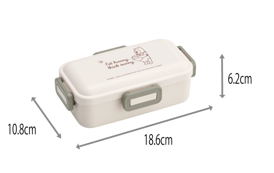 (Pre-Order) Skater Side dishes are not easy to crush Fluffy Bento Box 1 tier/530ml Winnie the Pooh