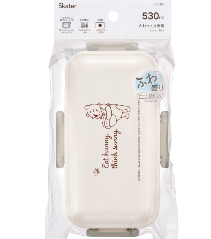 (Pre-Order) Skater Side dishes are not easy to crush Fluffy Bento Box 1 tier/530ml Winnie the Pooh