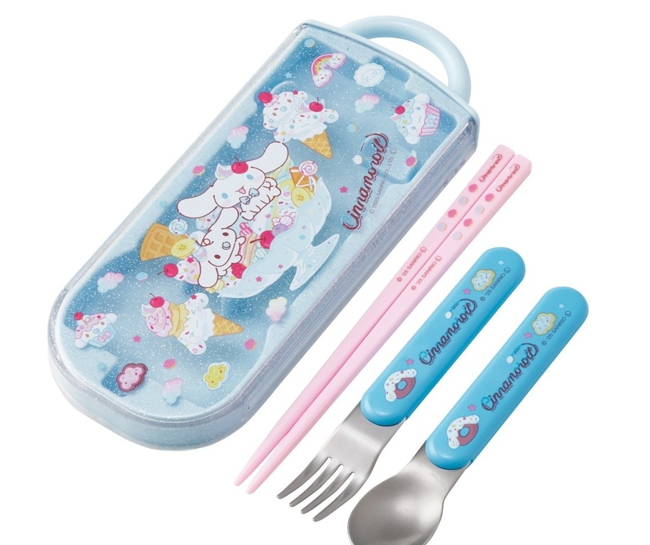 (Pre-Order) Skater Children's Lunch Box Trio Set Easy to Open Sliding Type Cinnamoroll