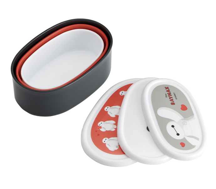 (Pre-Order) Skater Set of 3 Baymax Lunch Boxes, Sealed Containers, Antibacterial Storage