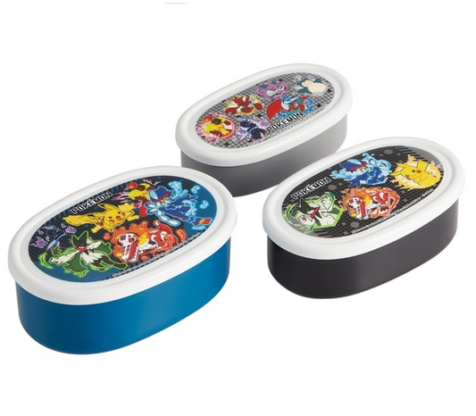(Pre-Order) Skater Set of 3 Pokémon 25 Lunch Boxes, Antibacterial, Sealable Storage