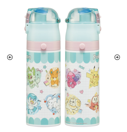 (Pre-Order) Skater Ultra-lightweight, direct-drink stainless steel bottle, 470ml, Pokémon Popping
