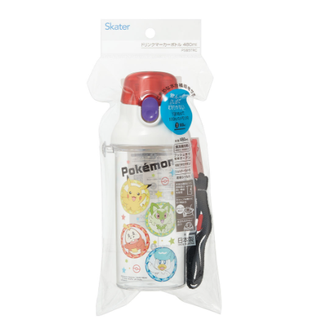 (Pre-Order) Skater Health Clear Marker Bottle 480ml Pokemon 23N