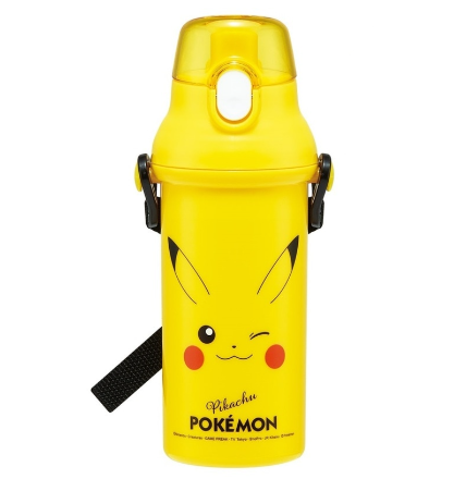 (Pre-Order) Skater  Water Bottle, Direct Drinking, Large Capacity, 480ml  Pikachu Face