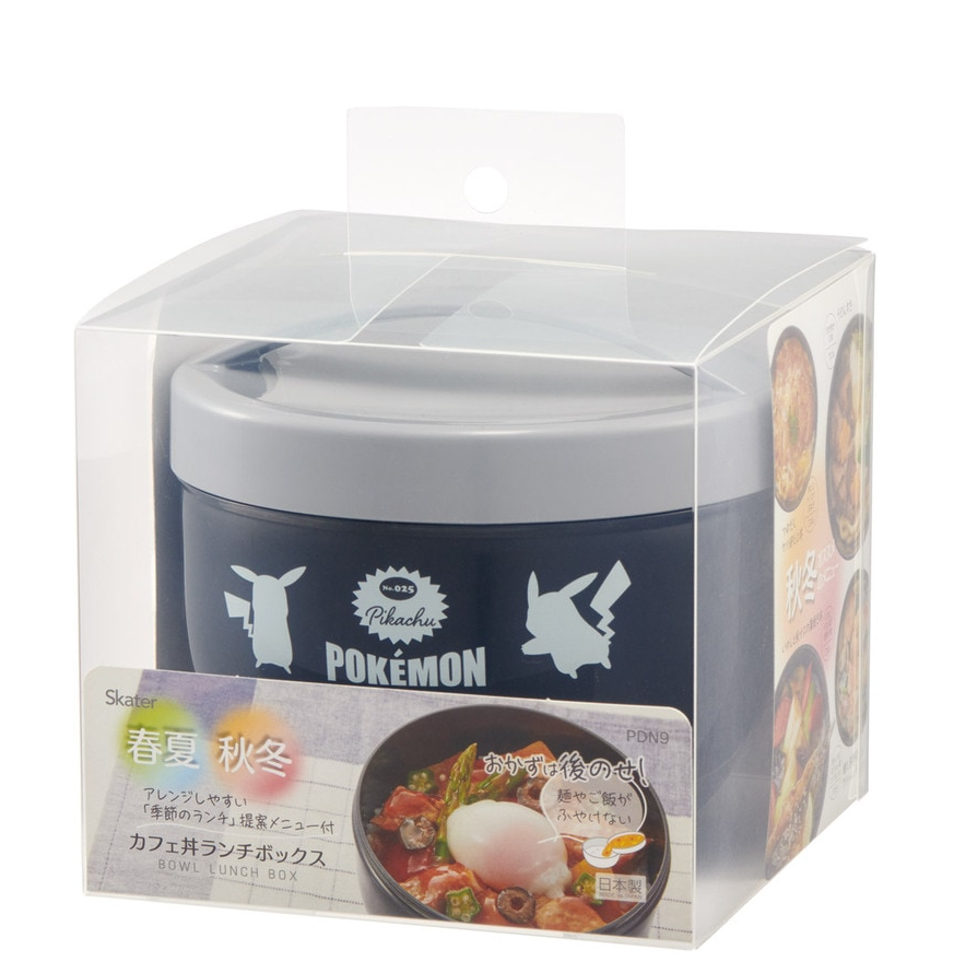 (Pre-Order) Skater Bento Box, Donburi-Shaped, 840ml Capacity Pokémon
