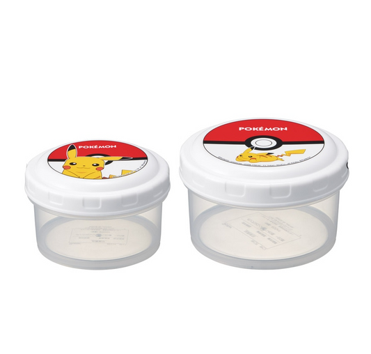 (Pre-Order) Skater Round Food Containers, Set of 2 (Small/Medium) Pokémon Poké Ball
