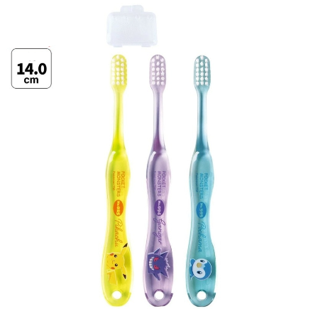 (Pre-Order) Skater Clear, kindergarten toothbrush set of 3 perfect for boys and toddlers