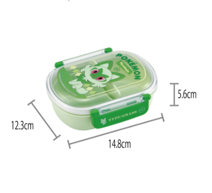(Pre-Order) Antibacterial Soft-Lid Tight Lunch Box, 1 Tier/360ml, Pokémon Meowha