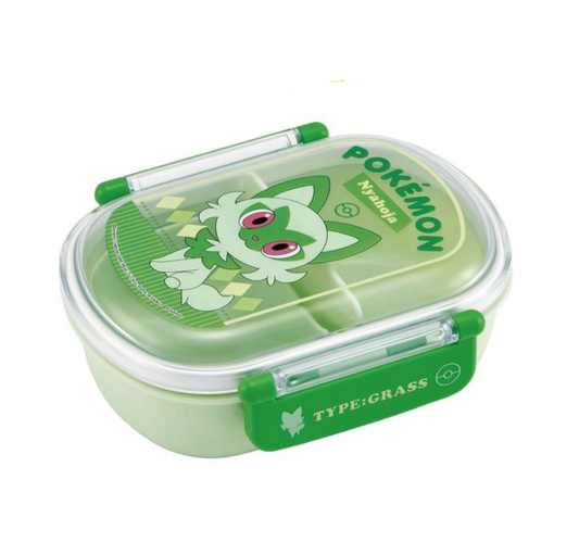 (Pre-Order) Antibacterial Soft-Lid Tight Lunch Box, 1 Tier/360ml, Pokémon Meowha
