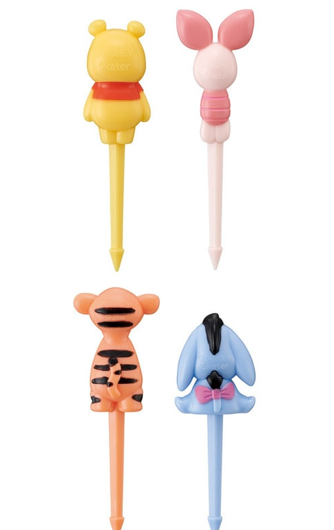(Pre-Order) Skater Lunch Pick 4 Packs Lunch Pick Lunch Box Pick Skewer Bento Decoration Winnie the Pooh