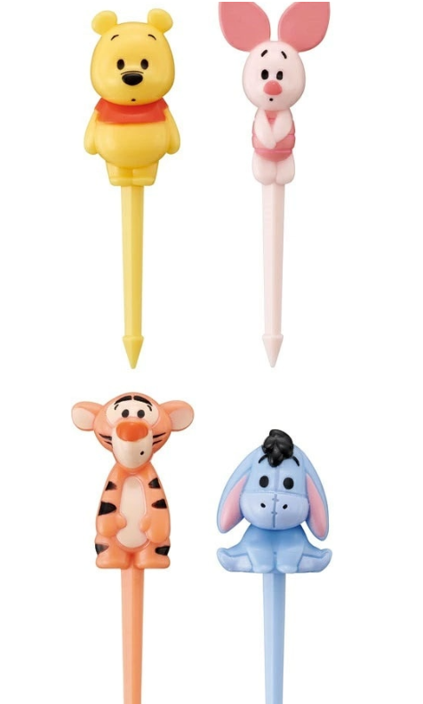 (Pre-Order) Skater Lunch Pick 4 Packs Lunch Pick Lunch Box Pick Skewer Bento Decoration Winnie the Pooh