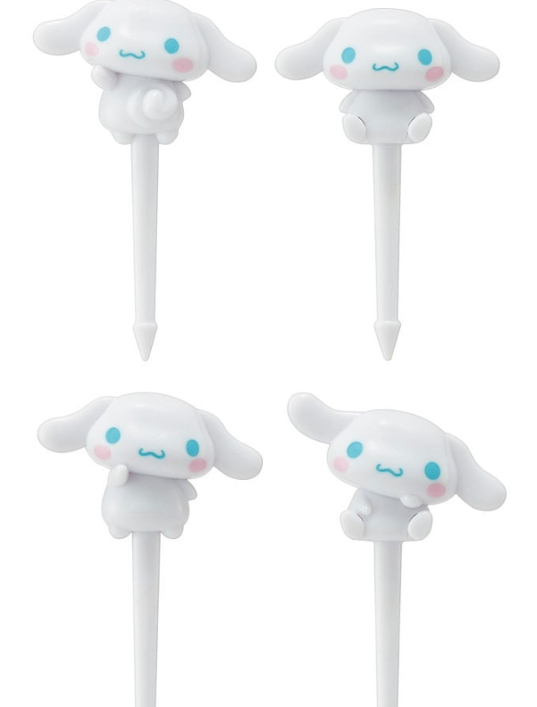 (Pre-Order) Skater Lunch Picks 4 pieces Character skewers cute bento box decoration cinnamoroll